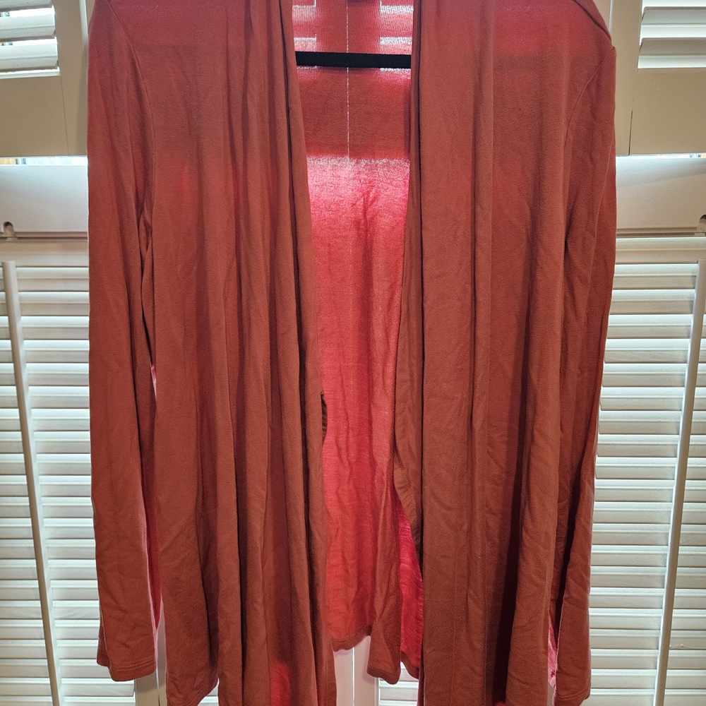 Liz Claiborne Women's Cardigan - Rust Orange